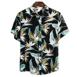 MONERFFI 2020 Men Casual Shirts Fashion Hawaiian Printed Short-sleeve Beach Shirts Holiday Floral Streetwear Camisa Masculina