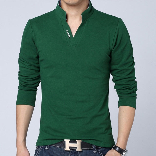 2020 New fashion casual floral Male cotton t-shirt striped long sleeved t shirt o neck Tee shirt print t shirt men 4XL 5XL