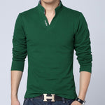 2020 New fashion casual floral Male cotton t-shirt striped long sleeved t shirt o neck Tee shirt print t shirt men 4XL 5XL
