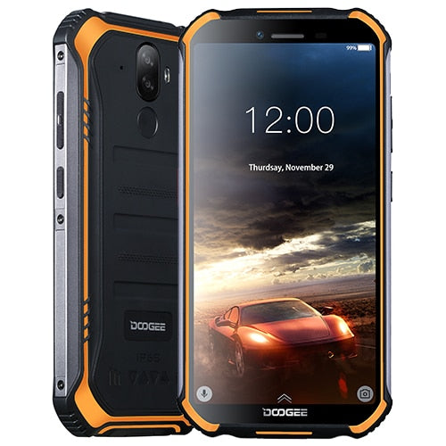 DOOGEE S40 IP68/IP69K 4G Rugged Mobile Phone 3GB RAM 32GB ROM Android 9.0 5.5 inch 4650mAh MT6739 Quad Core 8.0MP 4G Smartphone