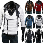 M-5XL Spring/Autumn Sport Windbreaker Running Jacket Plus Size Men Long Sleeve Diagonal Zipper Drawstring Hood Loose Sports Coat
