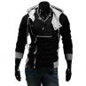 M-5XL Spring/Autumn Sport Windbreaker Running Jacket Plus Size Men Long Sleeve Diagonal Zipper Drawstring Hood Loose Sports Coat
