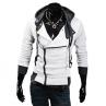 M-5XL Spring/Autumn Sport Windbreaker Running Jacket Plus Size Men Long Sleeve Diagonal Zipper Drawstring Hood Loose Sports Coat