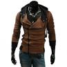 M-5XL Spring/Autumn Sport Windbreaker Running Jacket Plus Size Men Long Sleeve Diagonal Zipper Drawstring Hood Loose Sports Coat