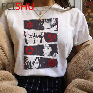 Naruto Aesthetic Hip Hop Tshirt Men/women Sasuke Funny Cartoon T-shirt Fashion Streetwear T Shirt Japanese Anime Top Tees Male