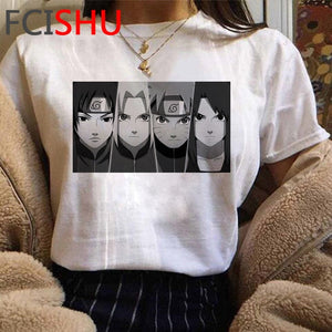 Naruto Aesthetic Hip Hop Tshirt Men/women Sasuke Funny Cartoon T-shirt Fashion Streetwear T Shirt Japanese Anime Top Tees Male