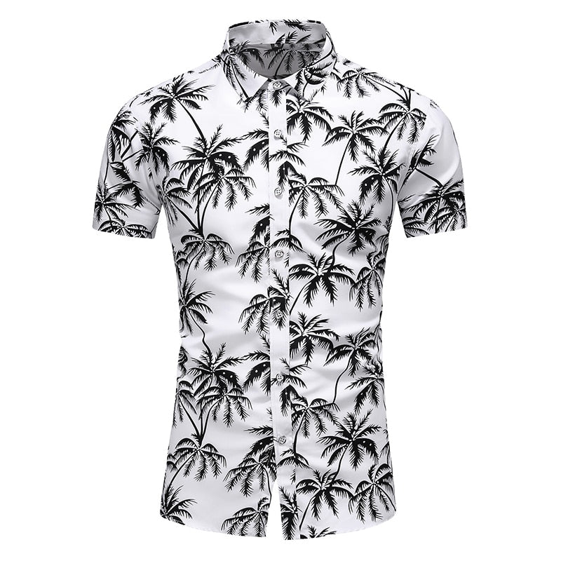 2020 Summer Short Sleeve shirt Mens Casual Flower Beach Hawaiian Shirts slim fit Floral Shirts Men Plus Size 5XL 6XL 7XL