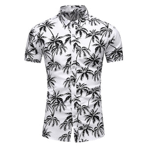 2020 Summer Short Sleeve shirt Mens Casual Flower Beach Hawaiian Shirts slim fit Floral Shirts Men Plus Size 5XL 6XL 7XL
