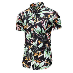 2020 Summer Short Sleeve shirt Mens Casual Flower Beach Hawaiian Shirts slim fit Floral Shirts Men Plus Size 5XL 6XL 7XL