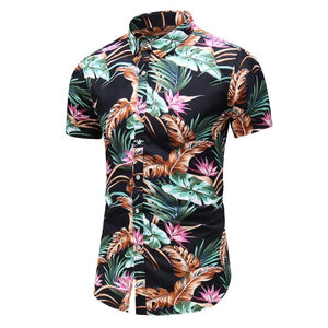 2020 Summer Short Sleeve shirt Mens Casual Flower Beach Hawaiian Shirts slim fit Floral Shirts Men Plus Size 5XL 6XL 7XL