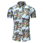 2020 Summer Short Sleeve shirt Mens Casual Flower Beach Hawaiian Shirts slim fit Floral Shirts Men Plus Size 5XL 6XL 7XL