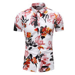 2020 Summer Short Sleeve shirt Mens Casual Flower Beach Hawaiian Shirts slim fit Floral Shirts Men Plus Size 5XL 6XL 7XL