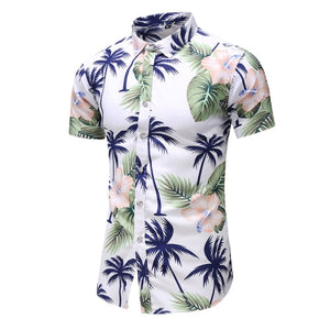 2020 Summer Short Sleeve shirt Mens Casual Flower Beach Hawaiian Shirts slim fit Floral Shirts Men Plus Size 5XL 6XL 7XL