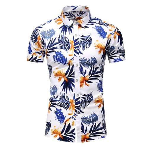 2020 Summer Short Sleeve shirt Mens Casual Flower Beach Hawaiian Shirts slim fit Floral Shirts Men Plus Size 5XL 6XL 7XL