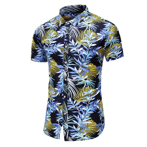 2020 Summer Short Sleeve shirt Mens Casual Flower Beach Hawaiian Shirts slim fit Floral Shirts Men Plus Size 5XL 6XL 7XL