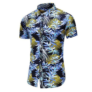 2020 Summer Short Sleeve shirt Mens Casual Flower Beach Hawaiian Shirts slim fit Floral Shirts Men Plus Size 5XL 6XL 7XL