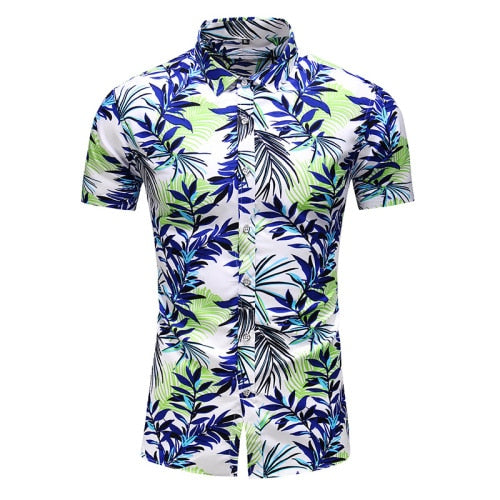 2020 Summer Short Sleeve shirt Mens Casual Flower Beach Hawaiian Shirts slim fit Floral Shirts Men Plus Size 5XL 6XL 7XL