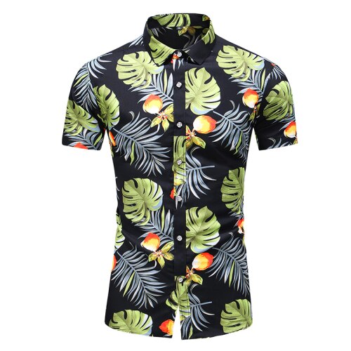 2020 Summer Short Sleeve shirt Mens Casual Flower Beach Hawaiian Shirts slim fit Floral Shirts Men Plus Size 5XL 6XL 7XL