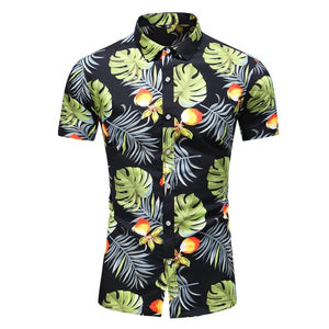 2020 Summer Short Sleeve shirt Mens Casual Flower Beach Hawaiian Shirts slim fit Floral Shirts Men Plus Size 5XL 6XL 7XL
