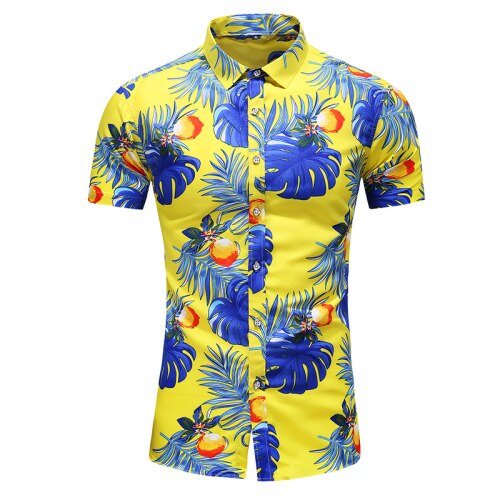 2020 Summer Short Sleeve shirt Mens Casual Flower Beach Hawaiian Shirts slim fit Floral Shirts Men Plus Size 5XL 6XL 7XL