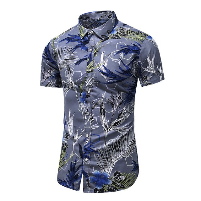 2020 Summer Short Sleeve shirt Mens Casual Flower Beach Hawaiian Shirts slim fit Floral Shirts Men Plus Size 5XL 6XL 7XL