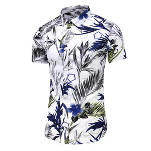 2020 Summer Short Sleeve shirt Mens Casual Flower Beach Hawaiian Shirts slim fit Floral Shirts Men Plus Size 5XL 6XL 7XL