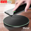 10W Qi Wireless Charger Slim Metal Pad for iPhone 11 Samsung S20 S10 S9 Note 8 9 10 Fast Wireless Charging Quick Charge Adapter