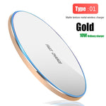 10W Qi Wireless Charger Slim Metal Pad for iPhone 11 Samsung S20 S10 S9 Note 8 9 10 Fast Wireless Charging Quick Charge Adapter