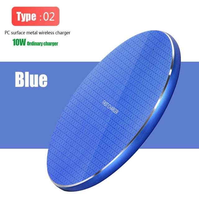 10W Qi Wireless Charger Slim Metal Pad for iPhone 11 Samsung S20 S10 S9 Note 8 9 10 Fast Wireless Charging Quick Charge Adapter