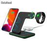 DataRoad 2020 New Mobile Wireless Phone Charger 3 in 1 Wireless Desktop Charger Station For Earphones and Smartwatch