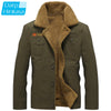 DARPHINKASA 2020 Winter Bomber Jacket Men Air Force Pilot Jacket Warm Men Fur Collar Men Army Tactical Fleece Jacket