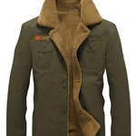 DARPHINKASA 2020 Winter Bomber Jacket Men Air Force Pilot Jacket Warm Men Fur Collar Men Army Tactical Fleece Jacket
