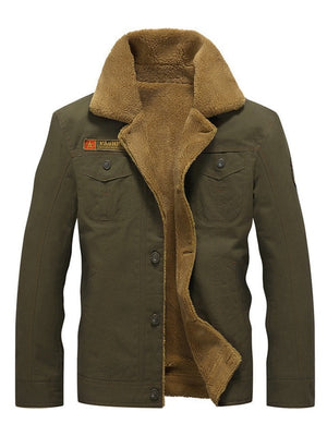 DARPHINKASA 2020 Winter Bomber Jacket Men Air Force Pilot Jacket Warm Men Fur Collar Men Army Tactical Fleece Jacket