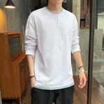 2020 New fashion casual floral Male cotton t-shirt striped long sleeved t shirt o neck Tee shirt print t shirt men 4XL 5XL