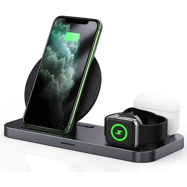 15W Wireless Charger 3 In 1 Fast Charging Stand for iPhone 11Pro 8 X XS Apple Watch Series 5 4 3 Airpods Pro 1 2 Wireless Charge
