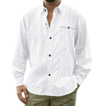 2020 Summer Men's Plus Size 3xl Shirts Men Casual Solid Color Long Sleeve Turn Down Collar Button Cotton Linen Shirt Top