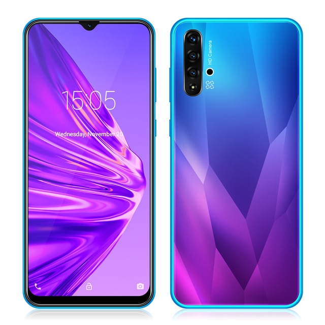 XGODY A50 3G Smartphone 6.5" 19:9 Waterdrop Screen Mobile Phone Android 9.0 1GB+4GB MT6580 Quad Core Dual SIM 5MP Camera 3000mAh