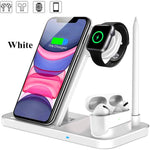 4 in 1 Wireless Charger QI 10W Fast  Charging Dock Stand For iphone 11 Pro 8 XR XS For Apple Watch 5 4 Airpods Pro Pencil Charge