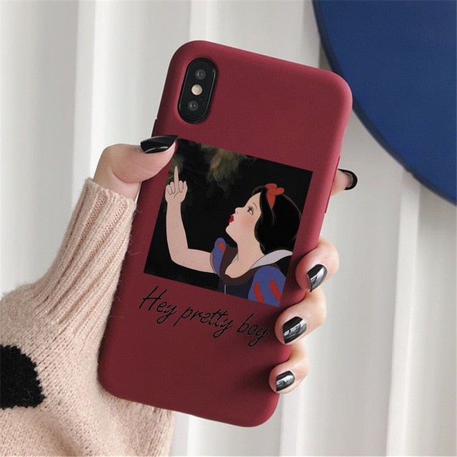 Un bitch please con las princesitas Disneys Case ForiPhone12  11 pro XR 7 Plus XS Silicone Phone For iPhone6S 8 Plus XS Max Case