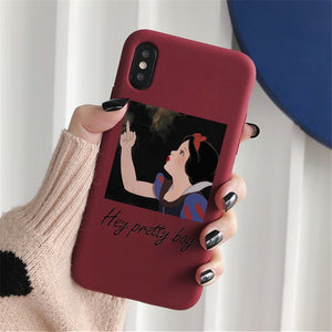 Un bitch please con las princesitas Disneys Case ForiPhone12  11 pro XR 7 Plus XS Silicone Phone For iPhone6S 8 Plus XS Max Case