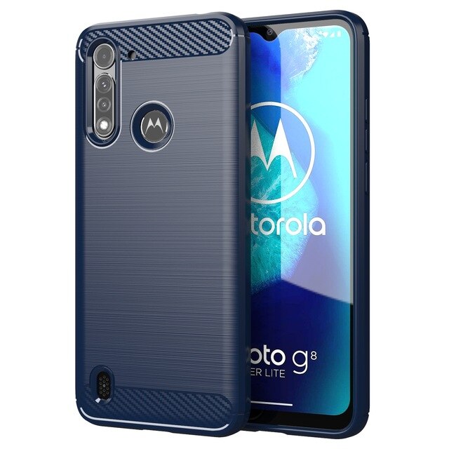 2020 News Case for Moto G8 Power Lite Fitted Cover Carbon Fiber Soft Silicone Shockproof Case for Moto G8 play Moto G8 PLUS