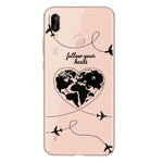 World Map Travel Just Go Soft Phone CasesFor HuaweiP8 Lite 2017 P10 P10Lite P20 Lite P20Pro Mate 10LiteSoft TPU Fashion Cover