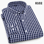 High Quality Mens Business Casual Long Sleeved Men Button Shirt Classic Striped Slim Fit Male Social Men's Dress Shirts Outwear