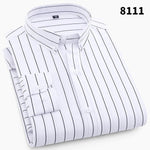 High Quality Mens Business Casual Long Sleeved Men Button Shirt Classic Striped Slim Fit Male Social Men's Dress Shirts Outwear